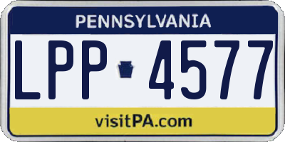 PA license plate LPP4577
