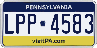 PA license plate LPP4583
