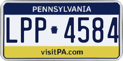 PA license plate LPP4584