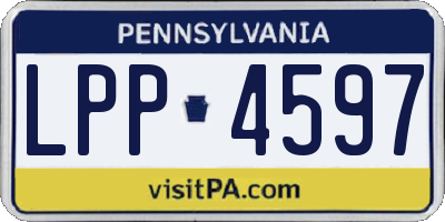 PA license plate LPP4597