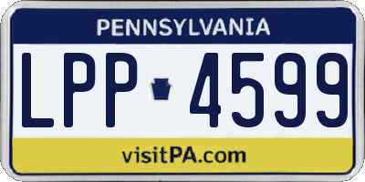PA license plate LPP4599