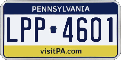 PA license plate LPP4601
