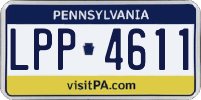 PA license plate LPP4611