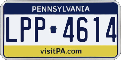 PA license plate LPP4614