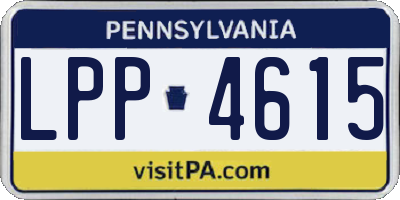 PA license plate LPP4615