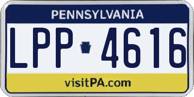 PA license plate LPP4616