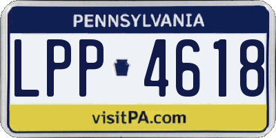 PA license plate LPP4618