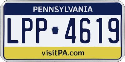 PA license plate LPP4619