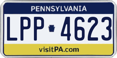 PA license plate LPP4623