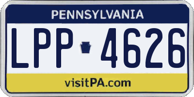 PA license plate LPP4626