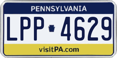 PA license plate LPP4629
