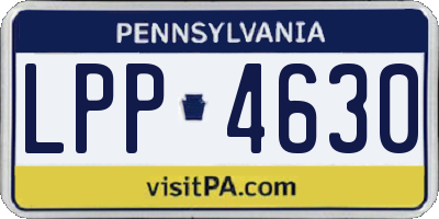PA license plate LPP4630