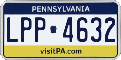 PA license plate LPP4632