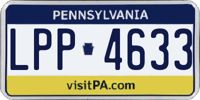 PA license plate LPP4633