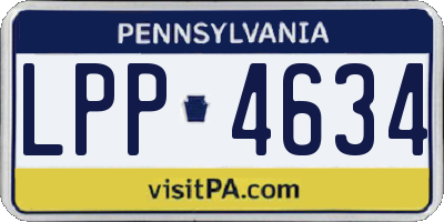 PA license plate LPP4634