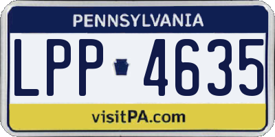 PA license plate LPP4635