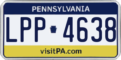 PA license plate LPP4638