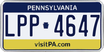 PA license plate LPP4647