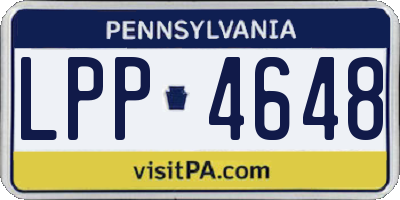 PA license plate LPP4648