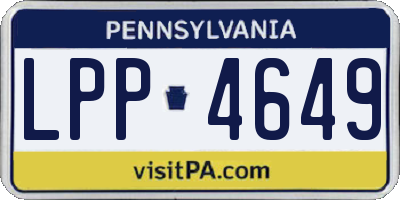 PA license plate LPP4649