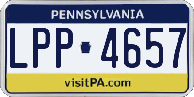 PA license plate LPP4657