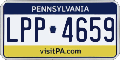 PA license plate LPP4659