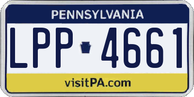 PA license plate LPP4661