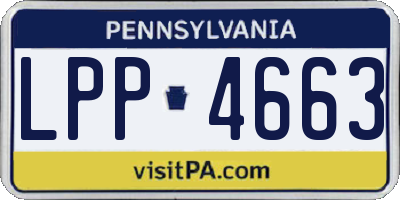 PA license plate LPP4663