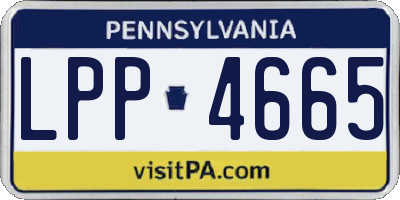 PA license plate LPP4665