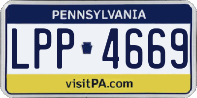 PA license plate LPP4669