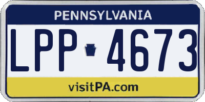 PA license plate LPP4673