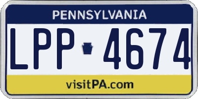 PA license plate LPP4674