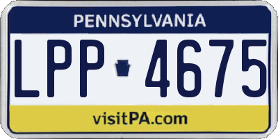 PA license plate LPP4675