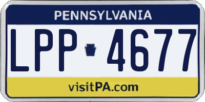 PA license plate LPP4677