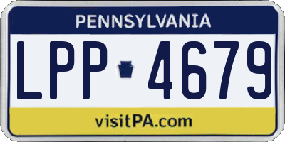 PA license plate LPP4679