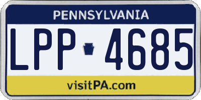 PA license plate LPP4685