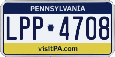 PA license plate LPP4708