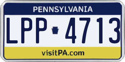 PA license plate LPP4713