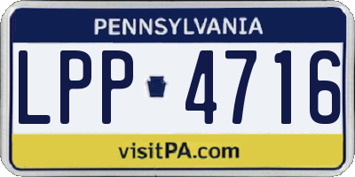 PA license plate LPP4716