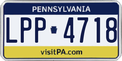 PA license plate LPP4718
