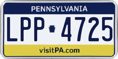 PA license plate LPP4725