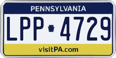 PA license plate LPP4729