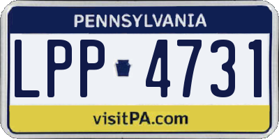 PA license plate LPP4731