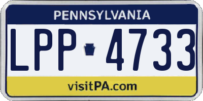 PA license plate LPP4733