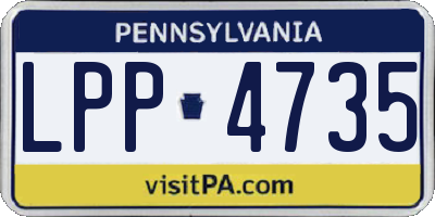 PA license plate LPP4735