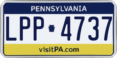 PA license plate LPP4737