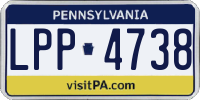 PA license plate LPP4738