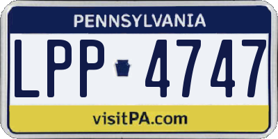PA license plate LPP4747