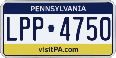 PA license plate LPP4750