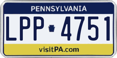 PA license plate LPP4751